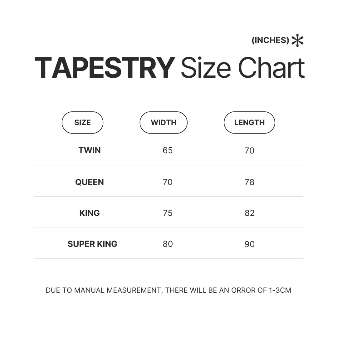 Tapestry Size Chart - Dorohedoro Store